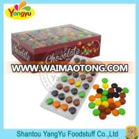 Chocolate rainbow color crispy candy cover chocolate beans